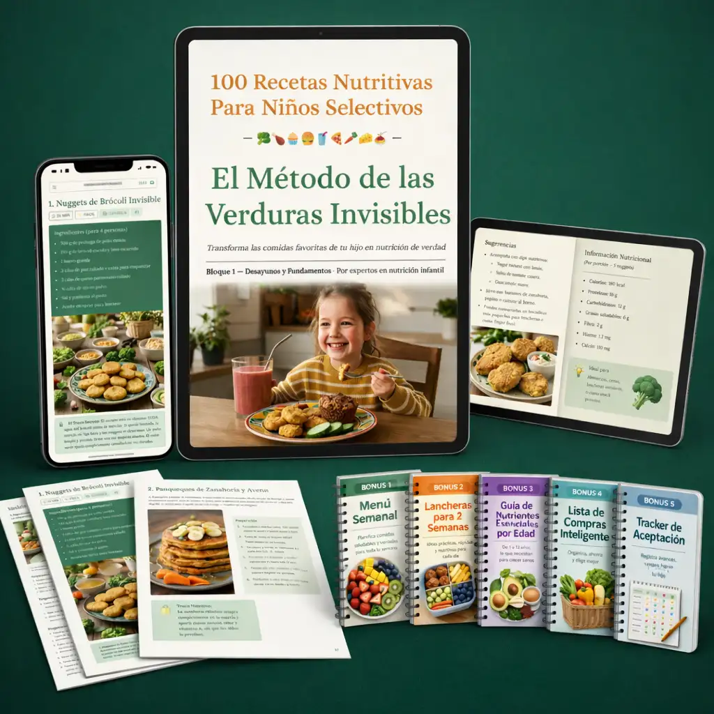 Mockup eBook 100 Recetas Nutritivas Para Niños Selectivos